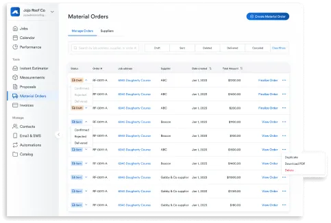 material-ordering